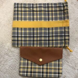Makeup bags brand new Clueless yellow plaid inspired
